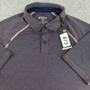 New Rhone Men's Performance Polo Shirt Small Purple Golf Athleisure‎ Delta Pique